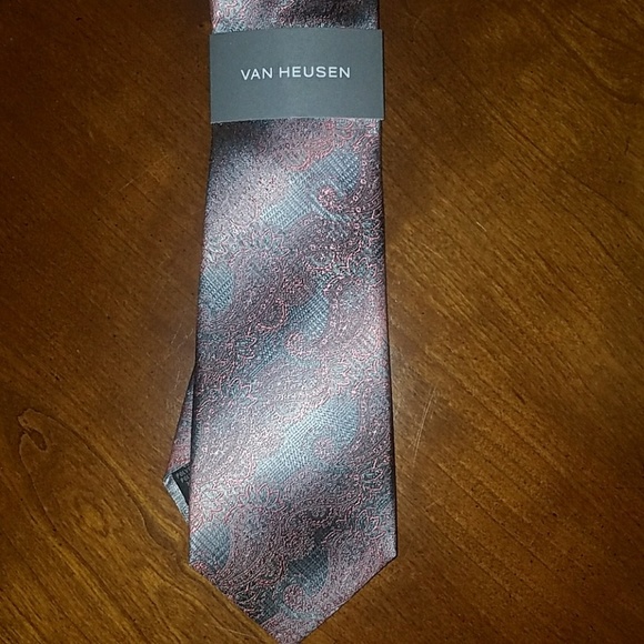 Van Heusen Patterned Tie - Coral Ombre NWT - Picture 3 of 6